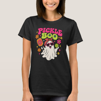 Pickle Boo Groovy Halloween Spöktomat Pickleball T Shirt