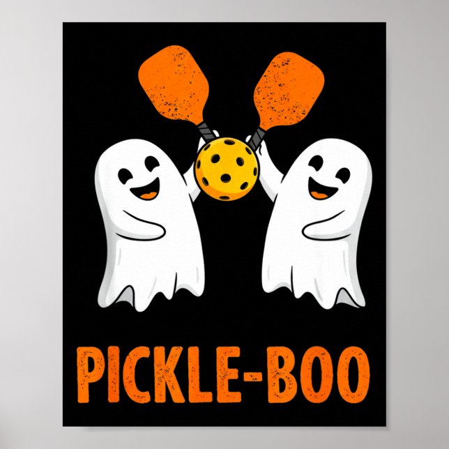 Pickle-boo rolig spök halloween pickleball  poster (Framsidan)