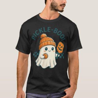 Pickle-Boo Rolig Spöke Halloween Pickleball T Shirt