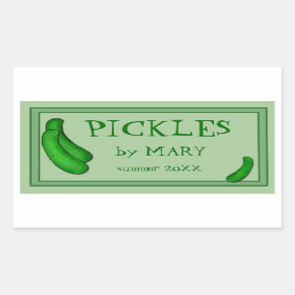 Pickle Burk-etiketter som ska anpassas Rektangulärt Klistermärke