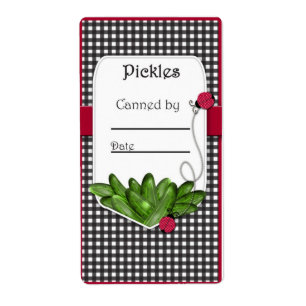 Pickle Canning Burk-etiketter Fraktsedel
