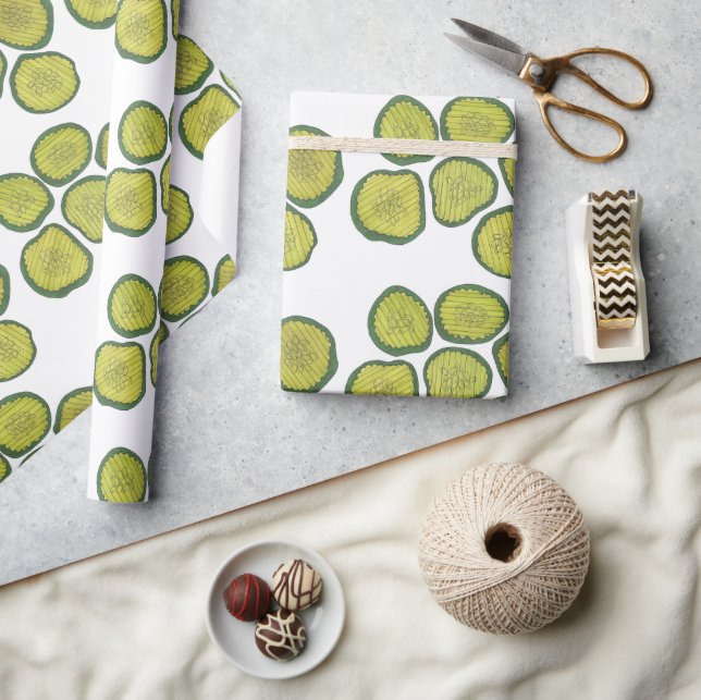 Pickle Chip Grönt Kosher Dill Pickle Chip Foodie Presentpapper (Hantverk)