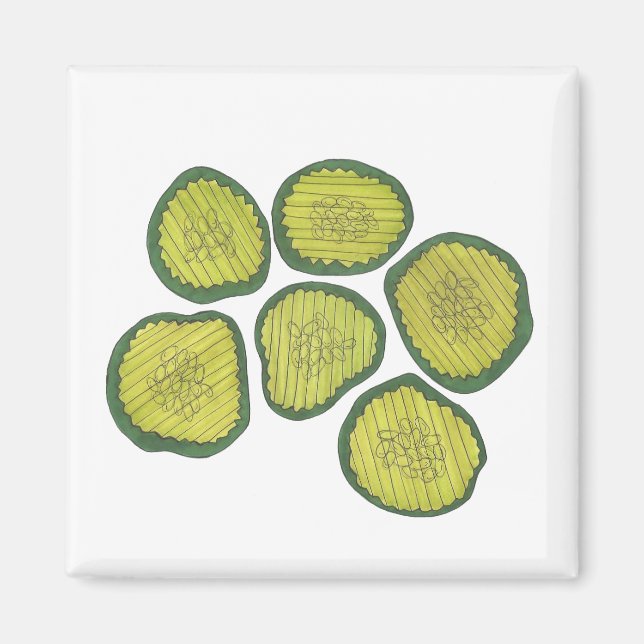 Pickle Chip Homemade Sweet Pickles Foodie Kitchen Magnet (Framsidan)