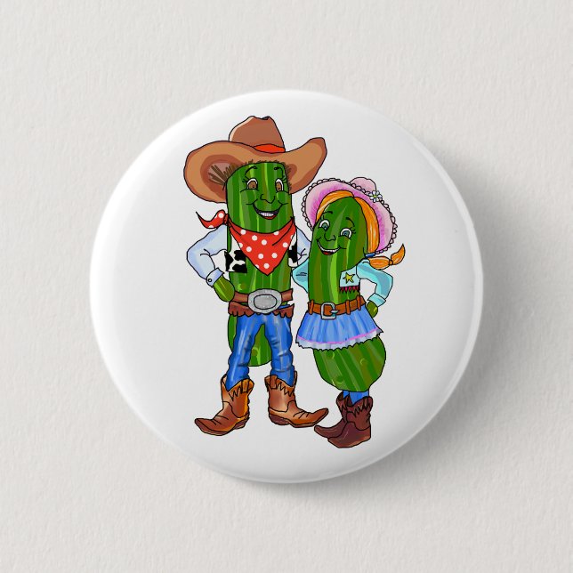 Pickle Cowboy, Gurka Cowgirl, Dillgurka Väst Knapp (Framsida)