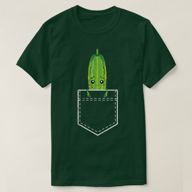 Pickle Cucumber Älskare Cute Vegetable Veggie Pock T Shirt (Design framsida)