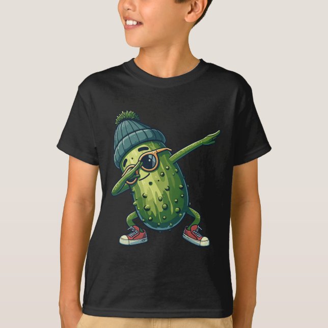 Pickle Cucumber Funny National Pickle Day Dabbing T Shirt (Framsida)