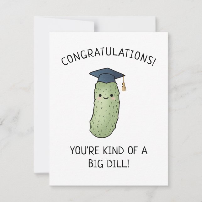Pickle Dill Skämt Nyutexaminerad Examen Rolig Häls (Framsida)