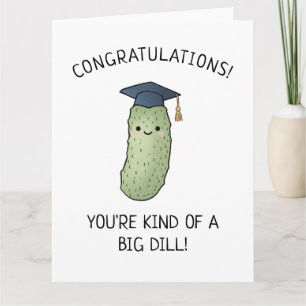 Pickle Dill Skämt Nyutexaminerad Examen Rolig Häls Kort