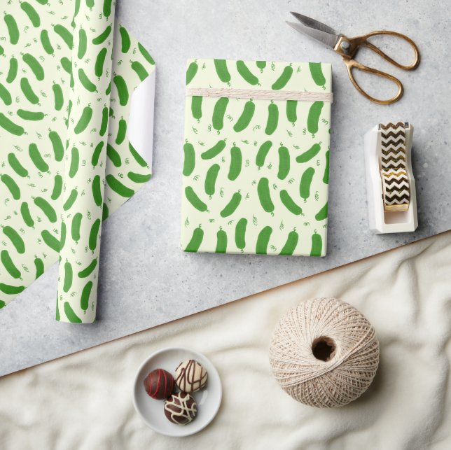 Pickle & Fresh Collection mönstrad Presentpapper (Hantverk)