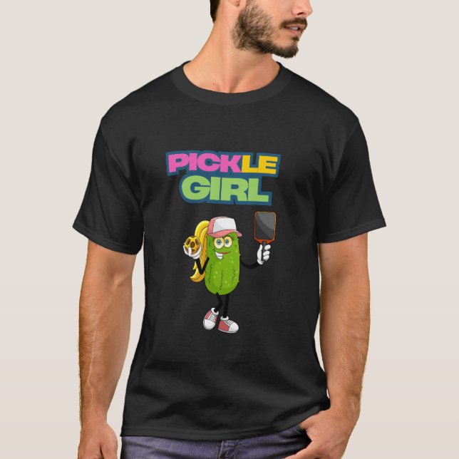 Pickle Girl Pickleball Rolig Spelar Tee för Kvinno (Framsida)