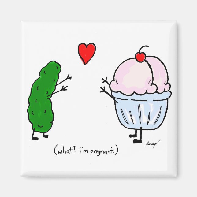 Pickle Kärlek Ice Cream Magnet (Framsidan)