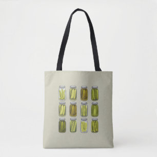 Pickle Lover Vintage Inlagda Gurkor i Burk Jul Tygkasse