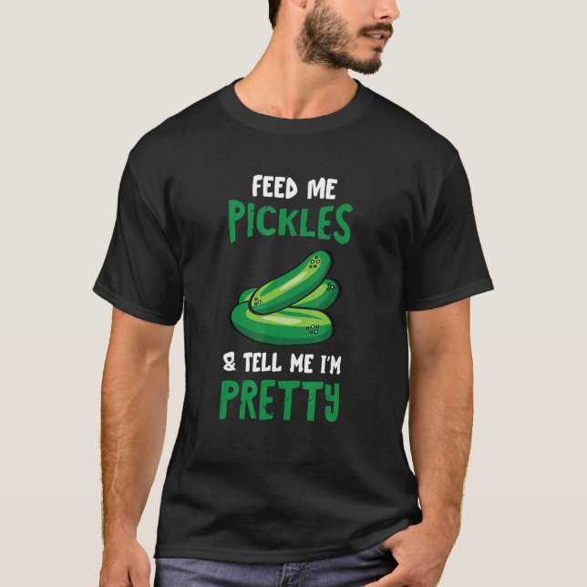 Pickle Mata mig gurka Dill Pickle Food Vegetable T Shirt (Framsida)