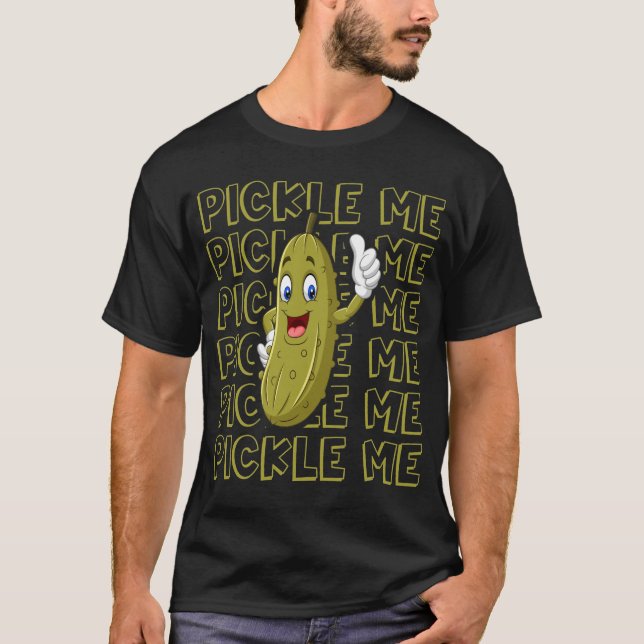 Pickle me, Cute Dill Pickle Thumbs Up Lycklig Cucu T Shirt (Framsida)