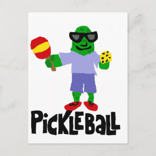 Pickle med Pickleball Paddle Vykort