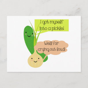 Pickle och Onion Humor Vykort
