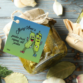 Pickle Pals Funny Tecknad Pickles Burk Märkre Gåvor Etiketter