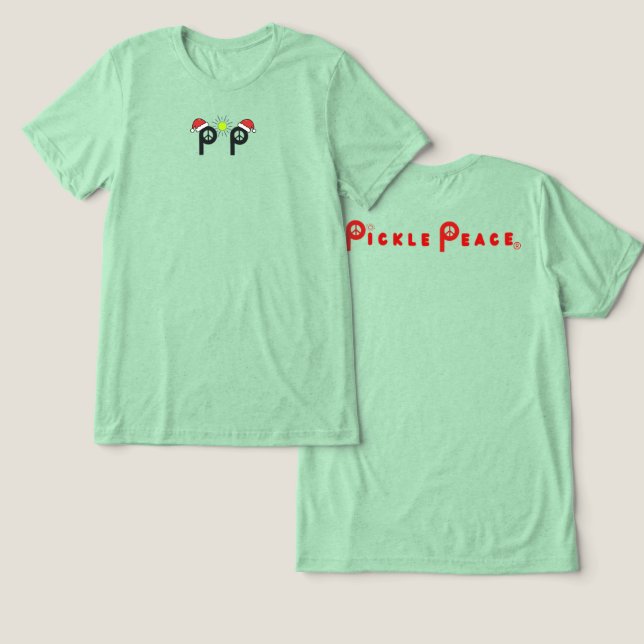 pickle peace Christmas t shirt (Design fram och bak)