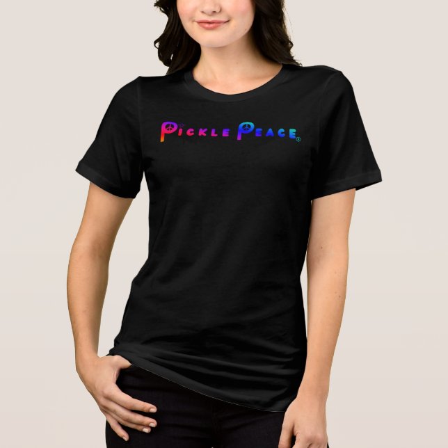 Pickle Peace Plain Rainbow T Shirt (Framsida)
