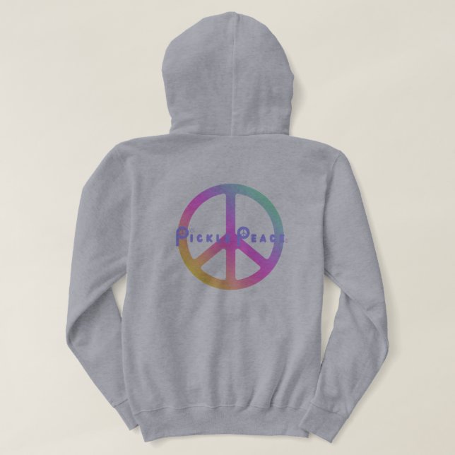 Pickle peace sweatshirt in pastels (Design baksida)