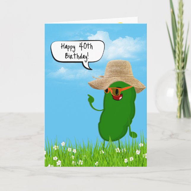 Pickle-person med 40:e födelsedag kort (Framsida)
