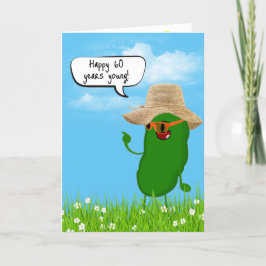 Pickle-person med hög i 60:e födelsedagen kort