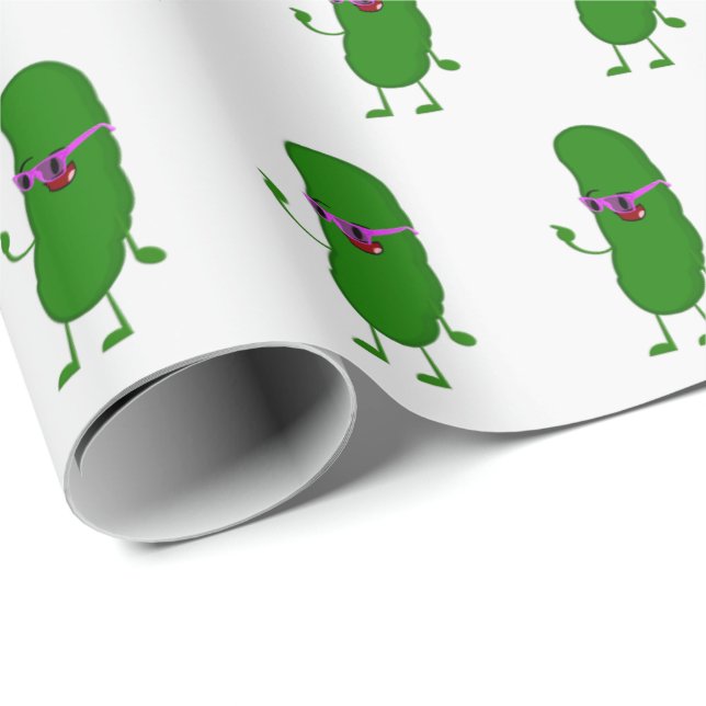 Pickle-person med Rosa glasögon Presentpapper (Rullad Hörn)