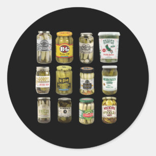 Pickle Pickle Pickle Pickle, konserverad pickle Runt Klistermärke