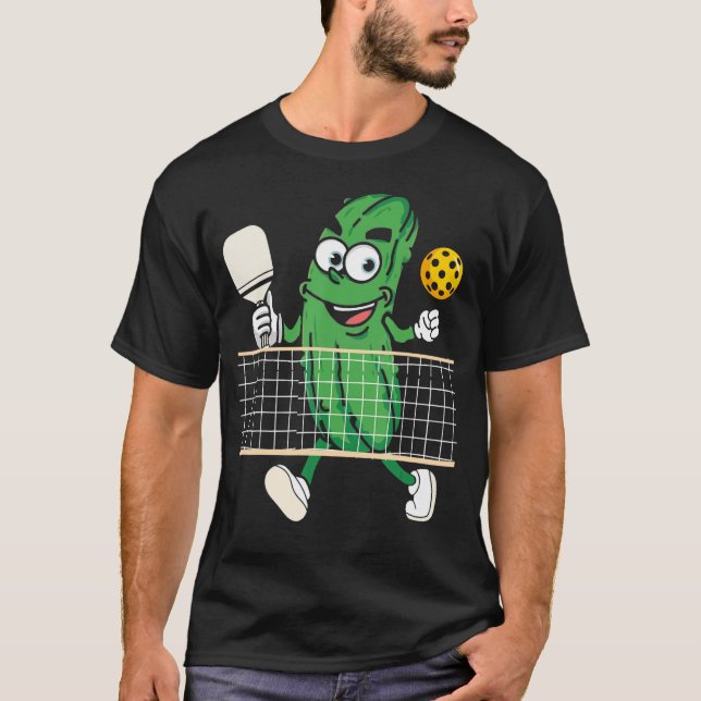 Pickle Pickleball Pickle Boll Player T Shirt (Framsida)