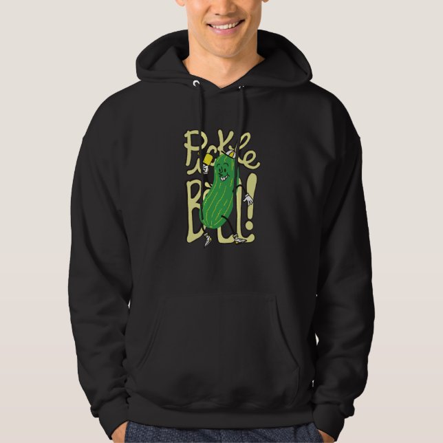 Pickle Playing Pickleball Pickleball Paddleball Hoodie (Framsida)