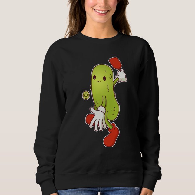Pickle Playing Pickleball T Shirt (Framsida)