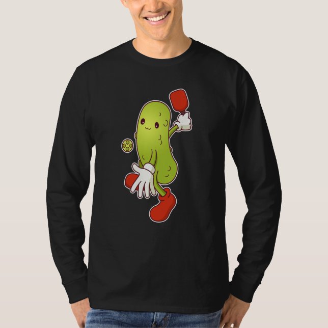 Pickle Playing Pickleball T Shirt (Framsida)