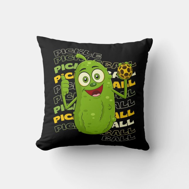 Pickle Power! Cute Pickleball Kids Kudde (Framsida)