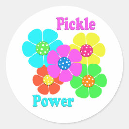 Pickle Power Pickleball Runt Klistermärke