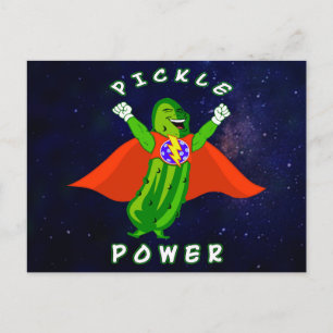 Pickle Power Pickleball Superhjälte Vykort