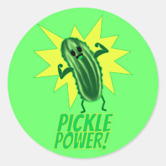 Pickle Power! Runt Klistermärke
