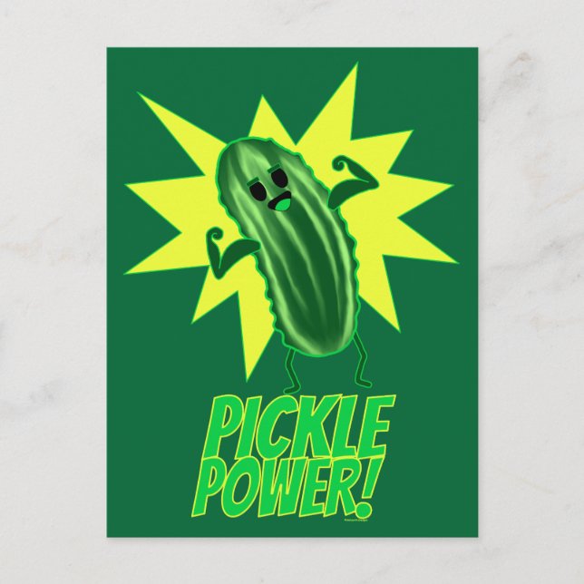 Pickle Power! Vykort (Framsida)