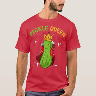 Pickle Queen Funny Vegan Cucumber Vegetable T Shirt