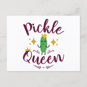 Pickle Queen Pickles Älskare Women Girls Vykort