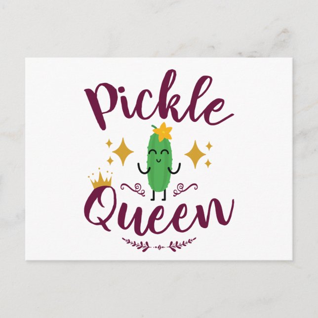 Pickle Queen Pickles Älskare Women Girls Vykort (Framsida)