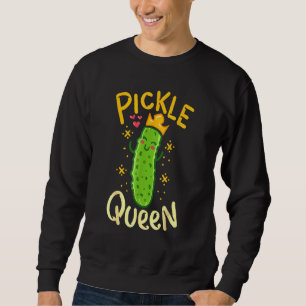 Pickle Queen Vegan Cucumber Vegetable Lång Ärmad Tröja