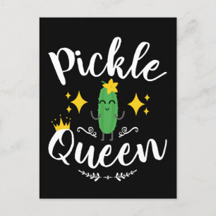Pickle Queen Women Pickles Älskare Vykort