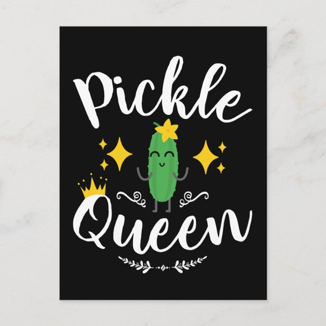 Pickle Queen Women Pickles Älskare Vykort (Framsida)