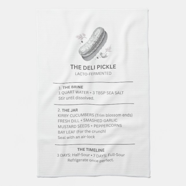 Pickle Recipe - Kitchen towel Kökshandduk (Vertikal)