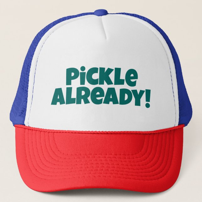 Pickle redan! Pickleball Hat - Grönt Keps (Framsida)