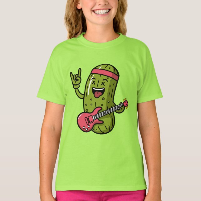 Pickle Rock Star T Shirt (Framsida)