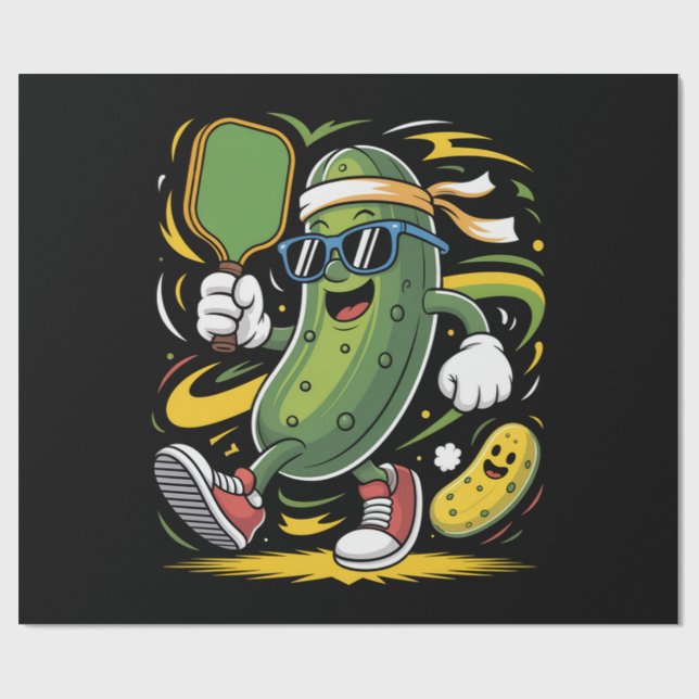 Pickle Spelar Pickleball Presentpapper (Platt)