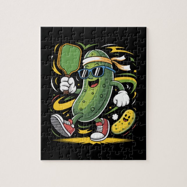 Pickle Spelar Pickleball Pussel (Vertikal)