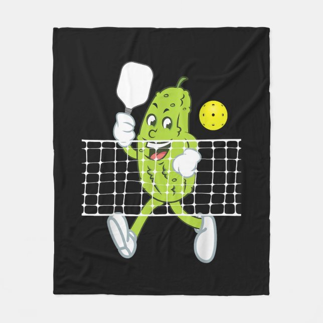 Pickle-uppspelningspickleball - lustig Pickleball  Fleecefilt (Framsidan)