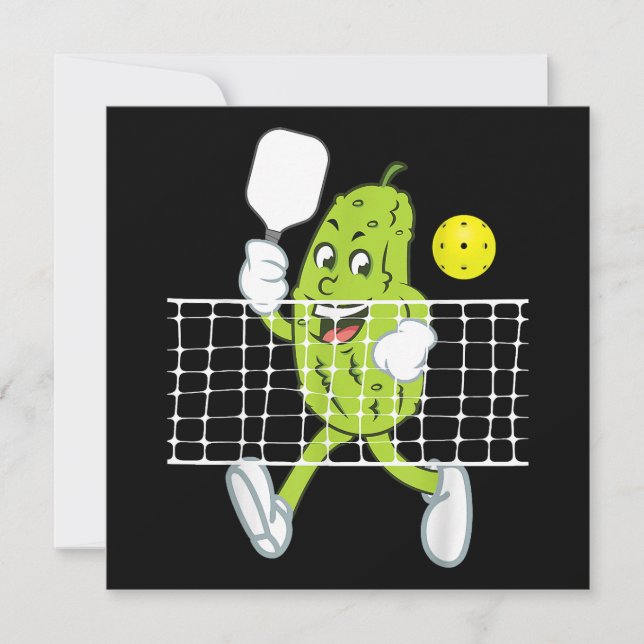Pickle-uppspelningspickleball - lustig Pickleball  Inbjudningar (Framsida)